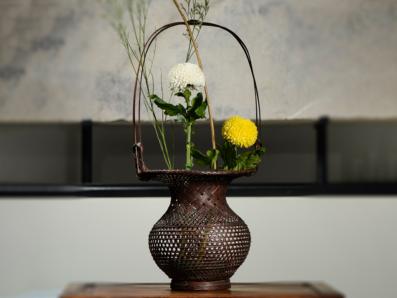 日本手工竹编花器