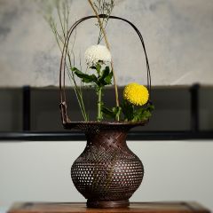 日本手工竹编花器