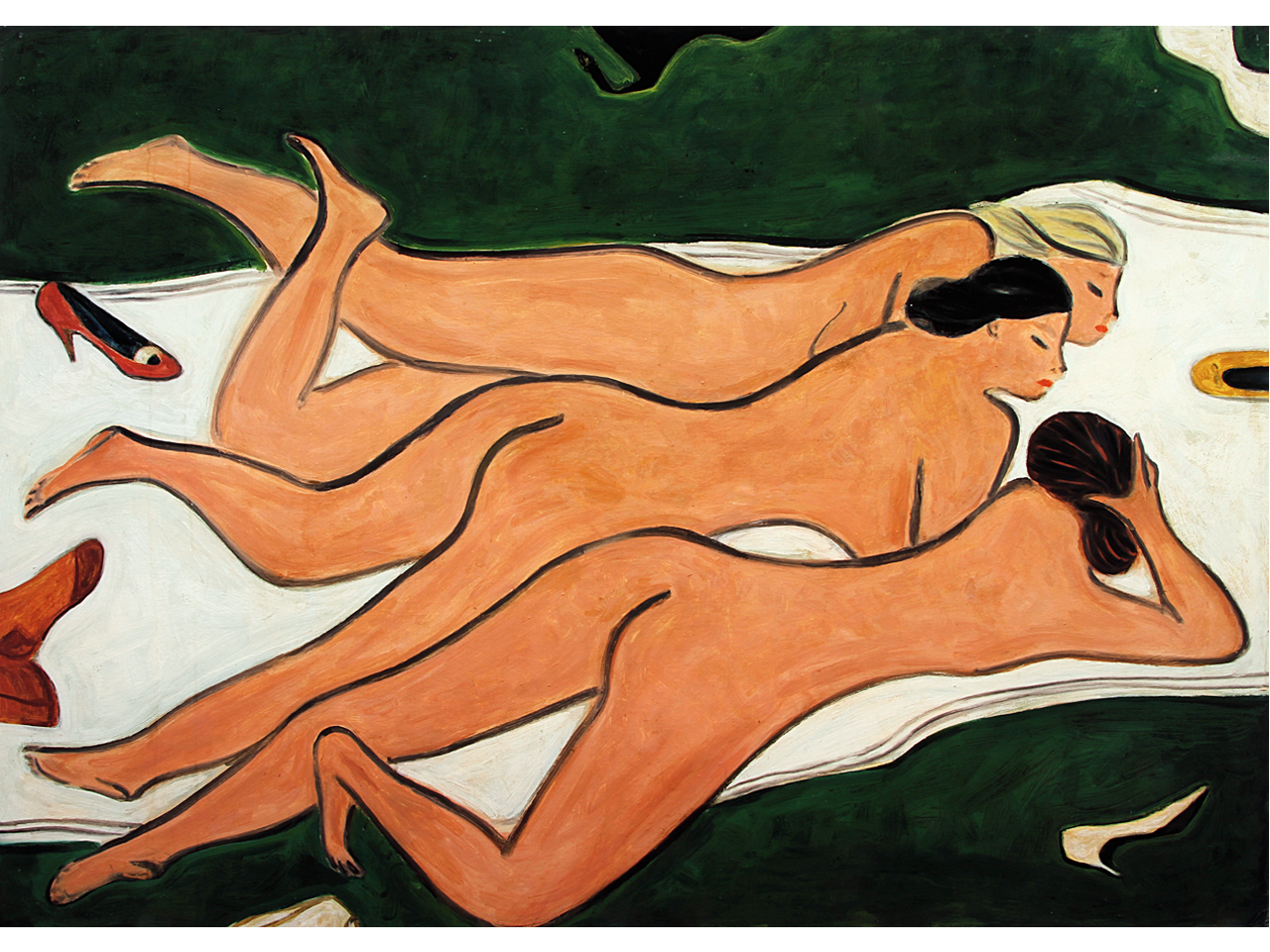 〓常玉·最贵中国画家·出版〓版画 代表作《裸女与高跟鞋》