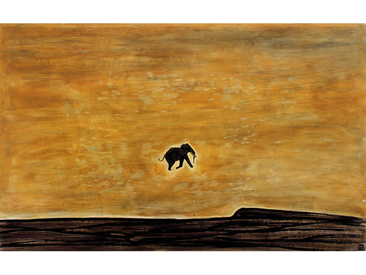 〓常玉·最贵中国画家·出版〓版画 绝笔作品《孤独的象》