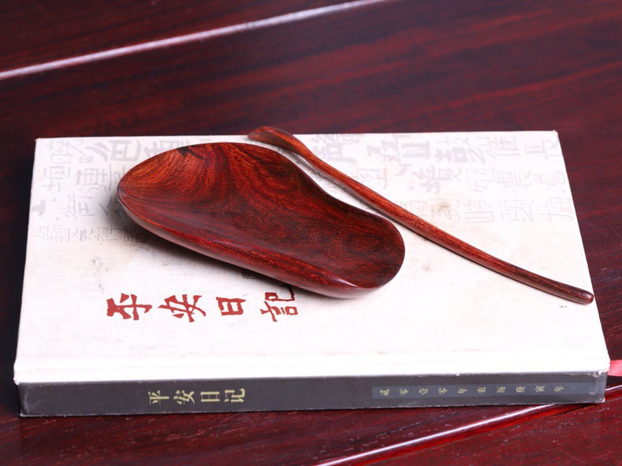 印度小叶紫檀茶具两件套