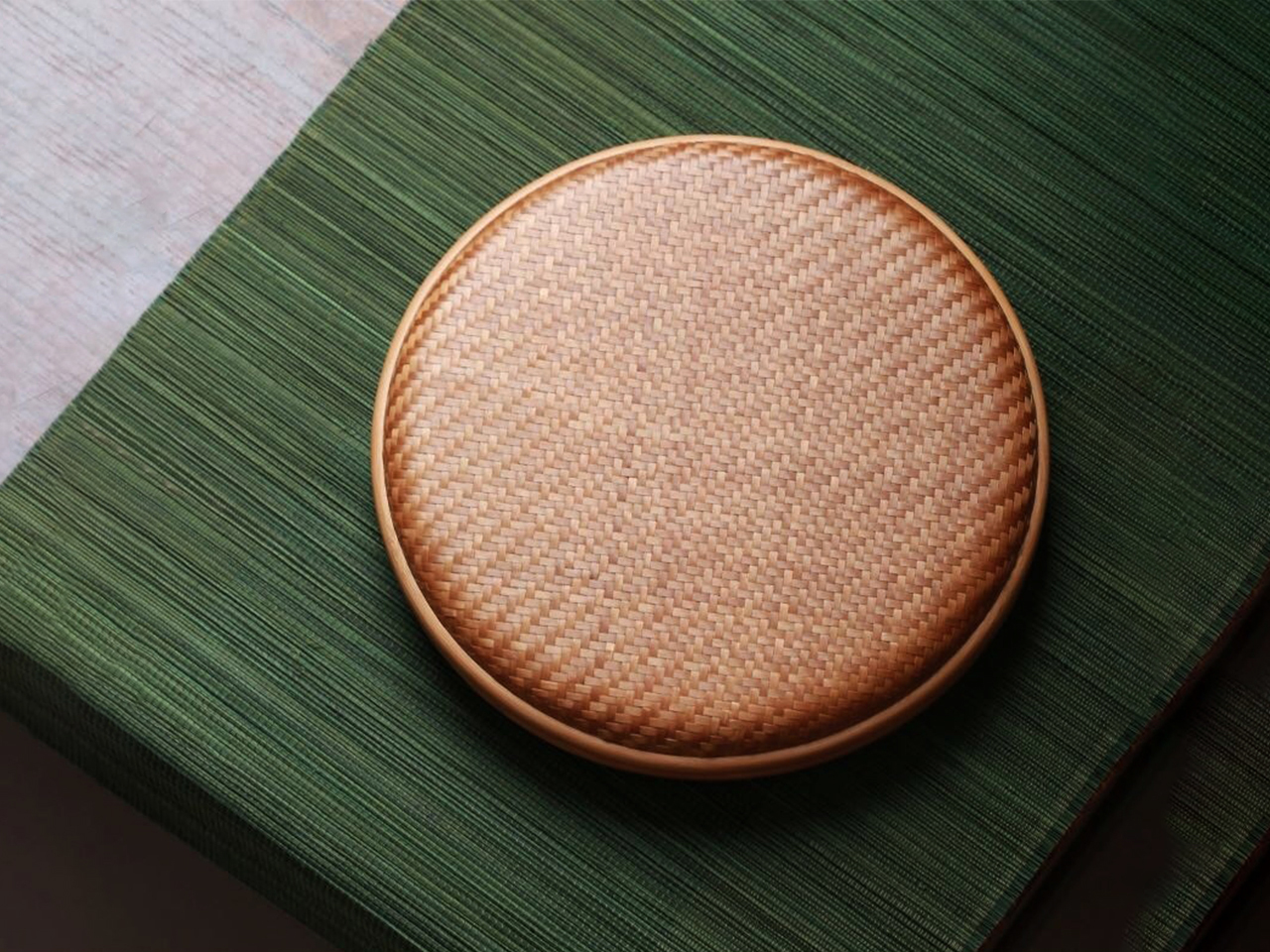 手工藤编竹茶具普洱茶饼储存盒